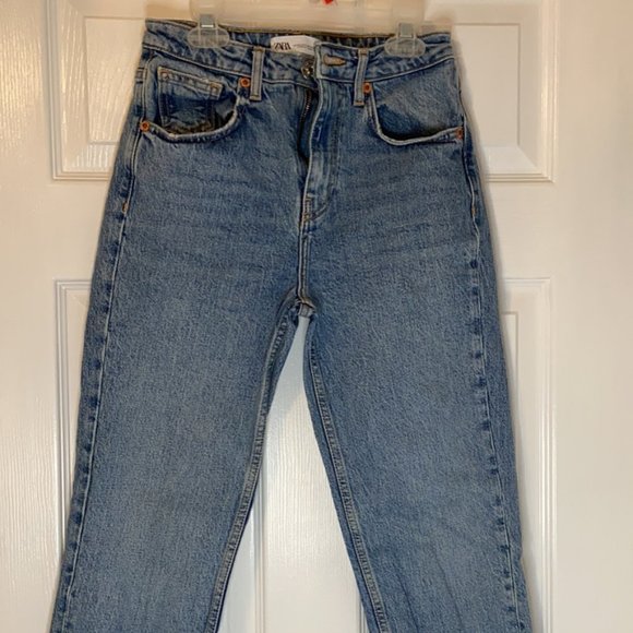 Zara Hi-Rise Denim Jeans - Picture 1 of 2
